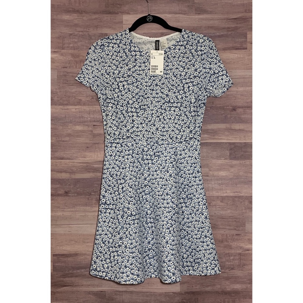 NWT H&M Blue Floral Dress
